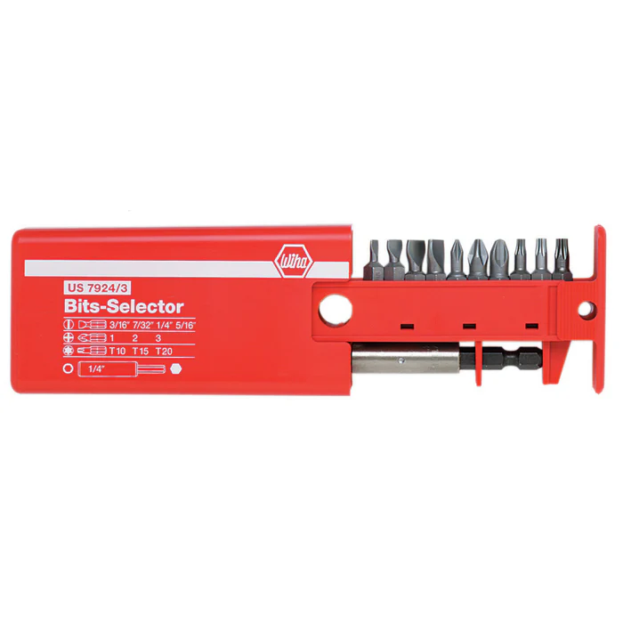 Wiha 79243 12 Piece Bits-Selector and Magnetic Bit Holder Set