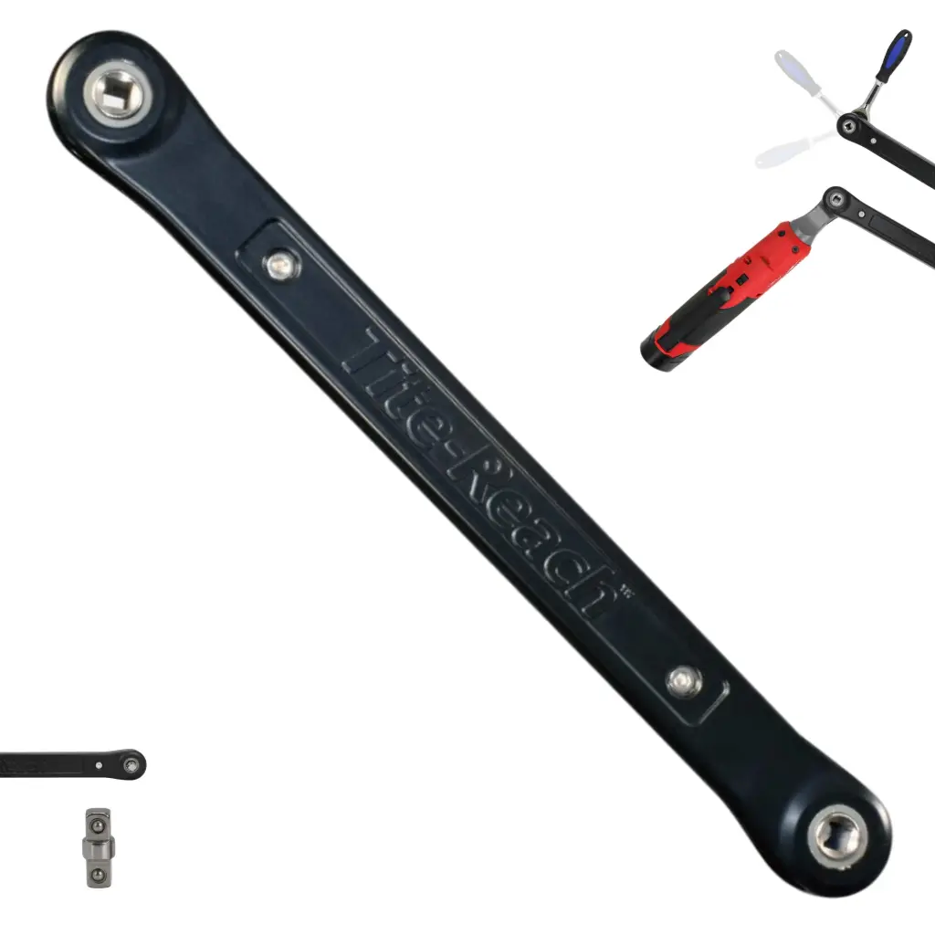 Tite-Reach TR14V1 1/4” PRO Extension Wrench, 1/4” x 1/4” adaptor, 11"x1.25"x.75", 40ft/lb of torque