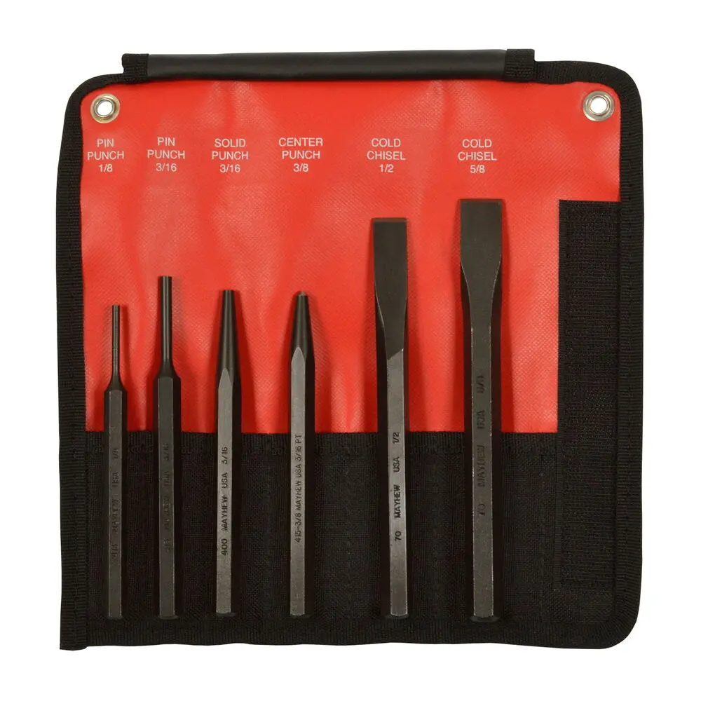 Mayhew Pro 61005 Punch and Chisel Kit, 6-Piece