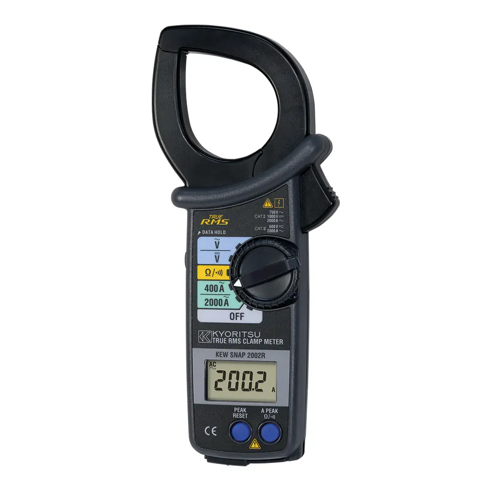 Kyoritsu 2002R Digital AC Clamp Meter with True RMS (jaw: 55mm dia.)
