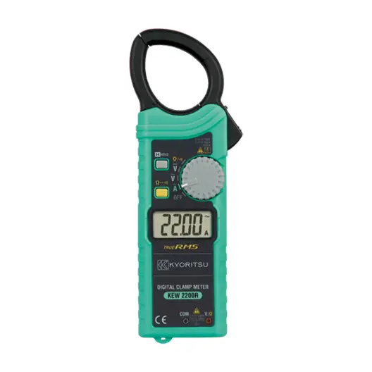 Kyoritsu 2200R Digital AC Clamp Meter with True RMS (jaw: 33mm dia.)