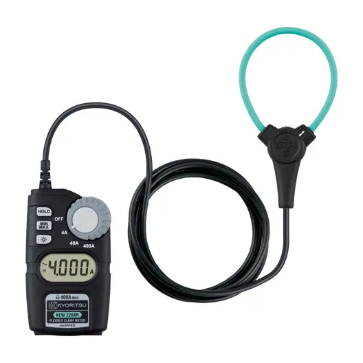 Kyoritsu 2204R Digital AC Flexible Clamp Meter with True RMS (jaw: 70mm dia.)