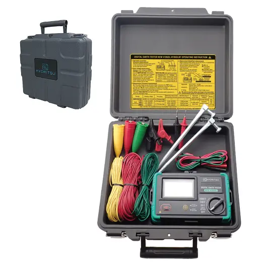 Kyoritsu 4105DL-H Digital Earth Resistance Tester with Hard Case