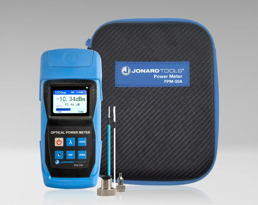 Jonard Tools Fiber Optic Power Meter (-50 to +26 dBm) with FC/SC/LC Adapters (FPM-50A)