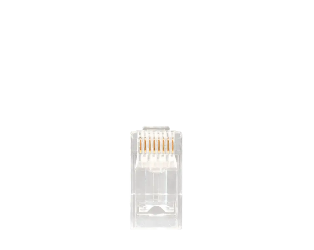 Jonard Tools Unshielded RJ45 Passthrough Connector for CAT6A Cable, Pack of 100 (RJ456AUS-100)