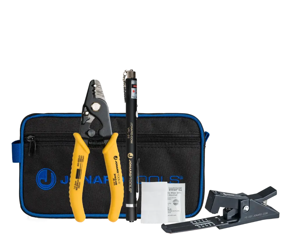 Jonard Tools Fiber Optic Connector Clean and Prep Kit w/ Basic Cleaver (TK-183)