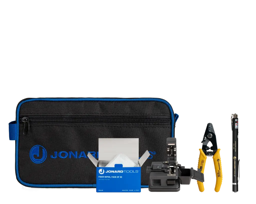 Jonard Tools Fiber Optic Connector Clean & Prep Kit w/ Precision Cleaver (TK-184)