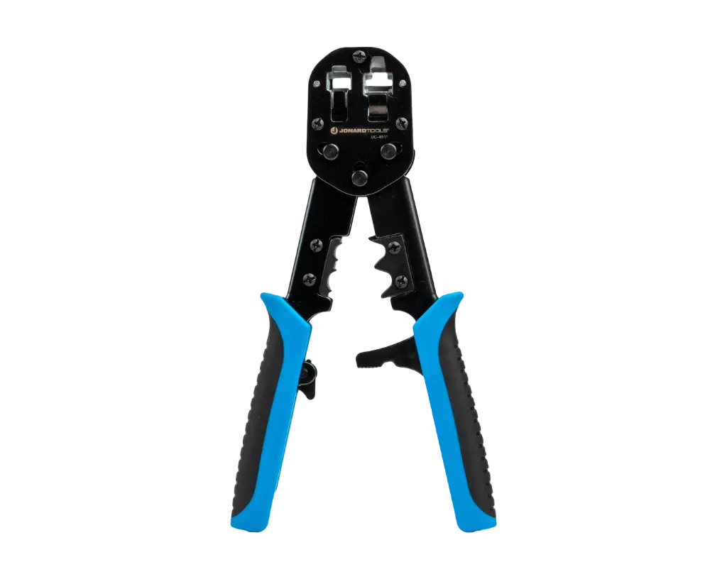 Jonard Tools RJ45 & RJ11/12 Modular Pass-through Crimper with Tail Crimping Slots (UC-4511)