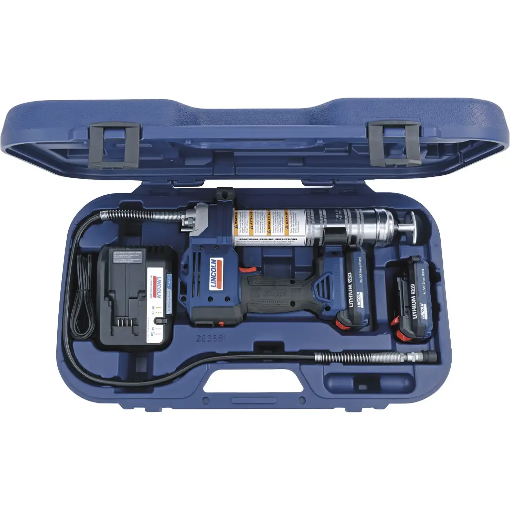 Lincoln 1888 20V Li-ion PowerLuber, 10,000 PSI, 2 Batteries