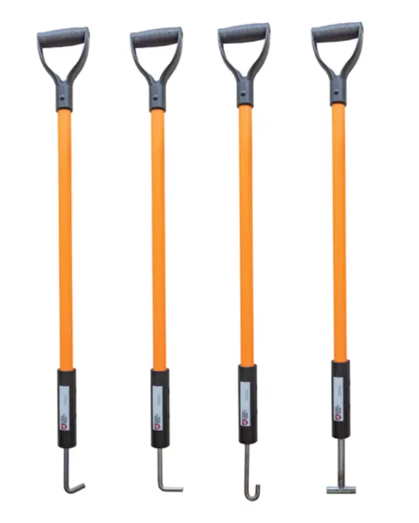 No-Touch, Hands-Free load control and material handling, Insulated Safety Tools (HOOKIT 44” ("L" Hook))