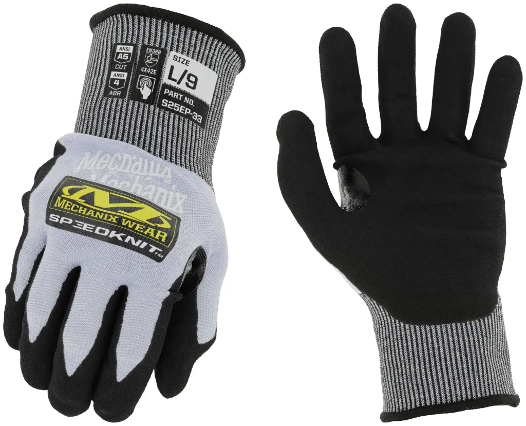 Mechanix SpeedKnit™ S25EP33 Cut Resistant Coated-Knit Glove w/ Reinforcement