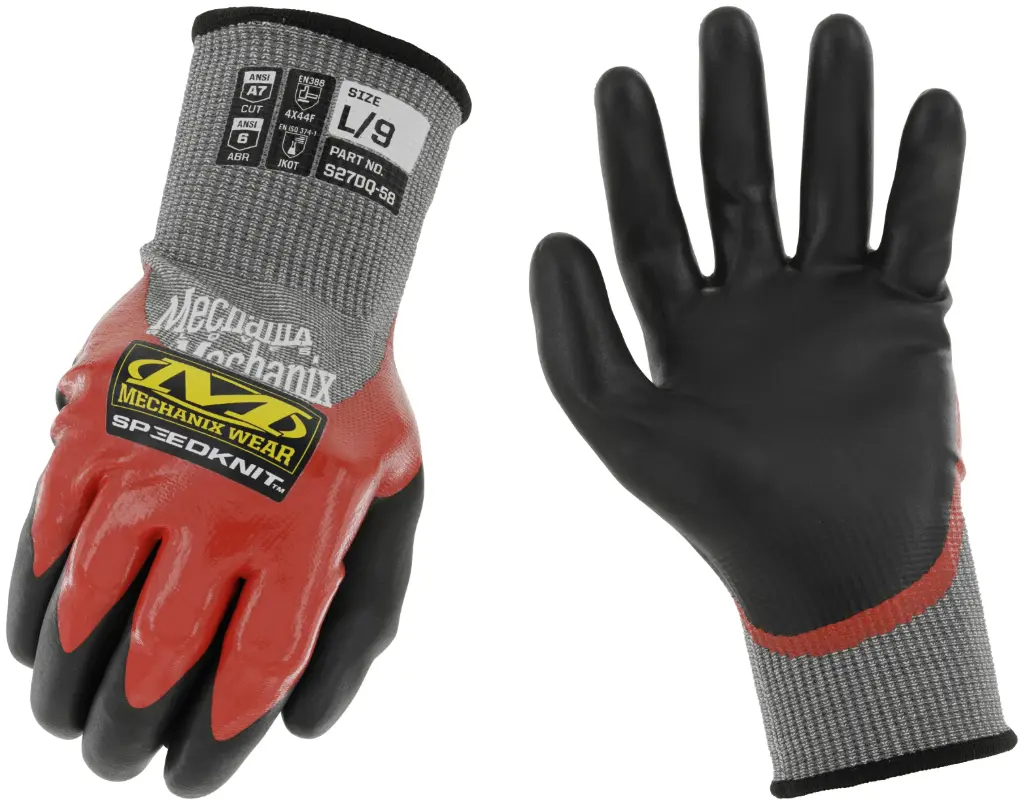 Mechanix SpeedKnit™ Chemical S27DQ58 Coated-Knit Work Gloves