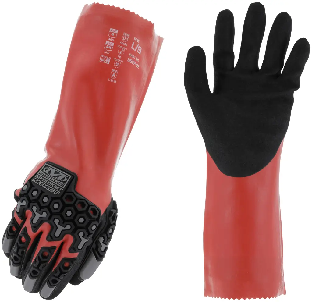 Mechanix SpeedKnit™ M-Pact® Chemical S5EP02 Impact Resistant Coated-Knit Gloves