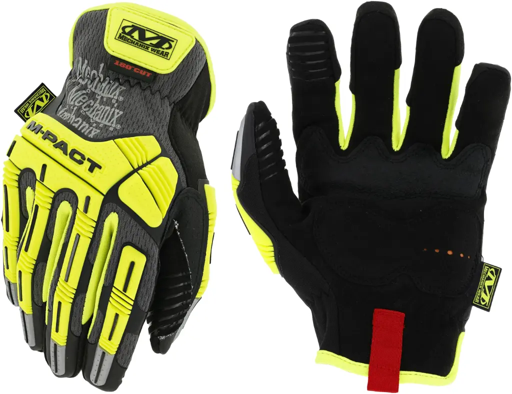Mechanix Hi-Viz M-Pact® Open Cuff D5 High-Visibility Impact Gloves