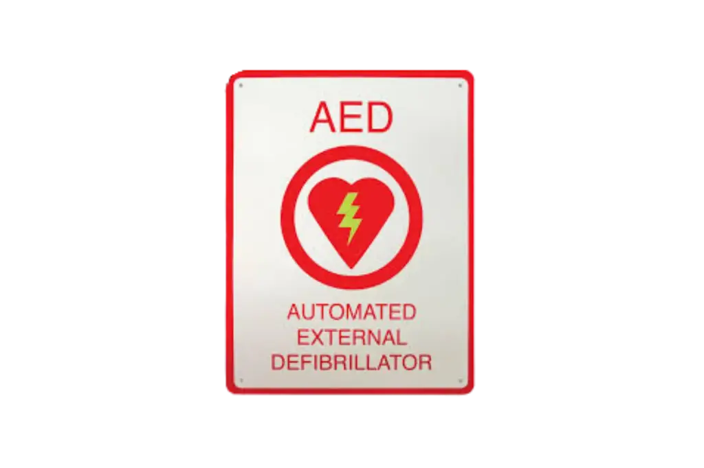 ZOLL AED Flush Wall Sign 