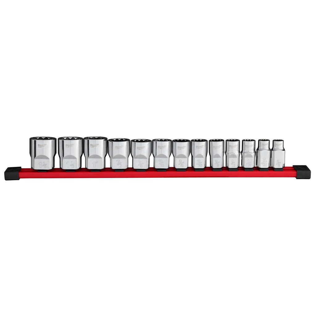 Milwaukee 48-22-9422 13pc 1/2” Drive 12-PT SAE Socket Set