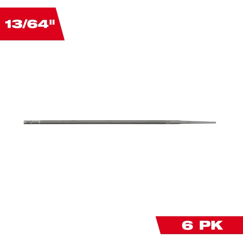 Milwaukee 49-16-2888 13/64” Round File for Saw Chain 6 PK