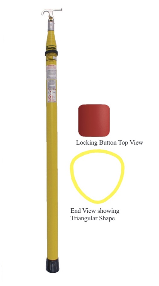 Hastings HV-230 30' Tel-O-Pole II Hot Stick (66" Retracted) 