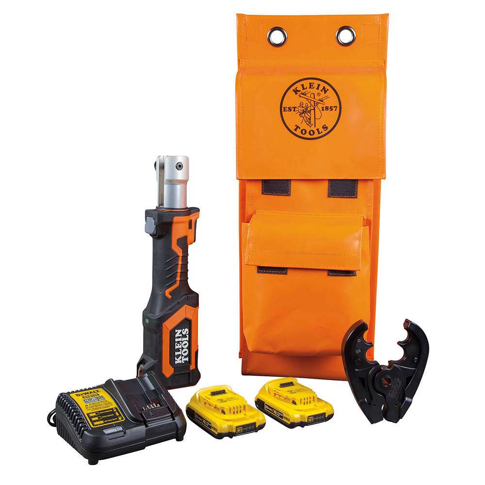 Klein Battery-Operated Crimper, O+ Die Head, 2 Ah (BAT207T23)