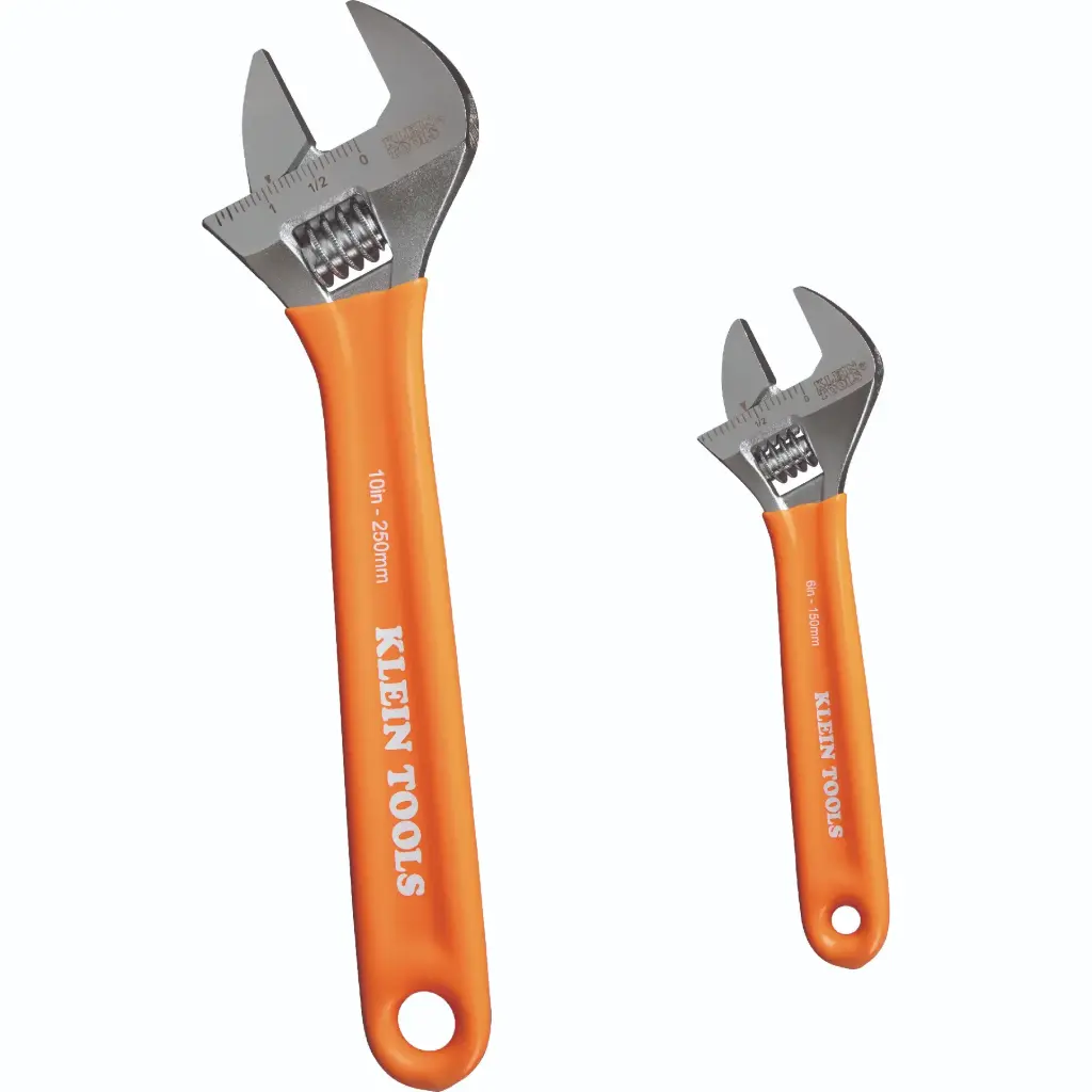 Klein Extra-Capacity Adjustable Wrenches, 2-Piece (D5072)