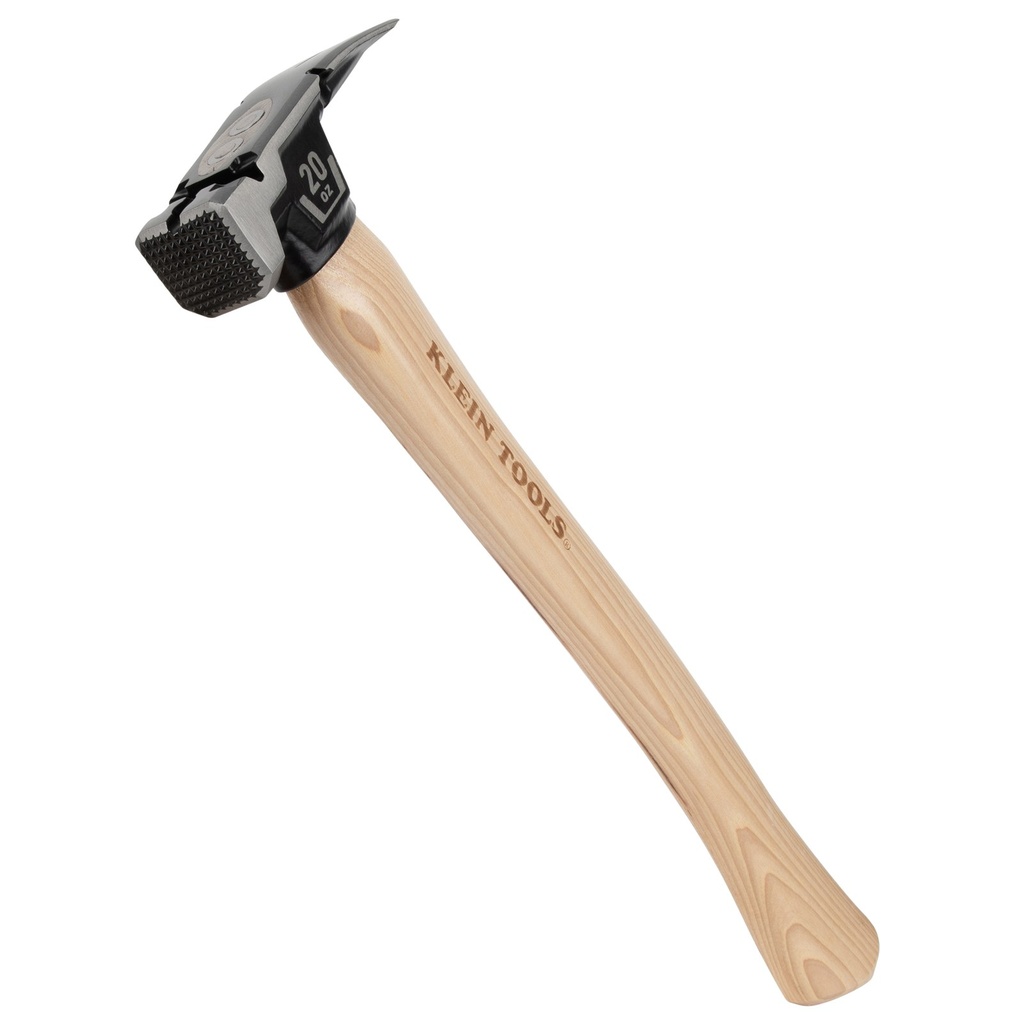 Klein Milled Face Hickory Handle Hammer, 20-Ounce (H80920H)