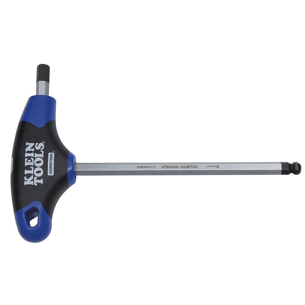 Klein 3 mm Ball-End Hex Key, Journeyman™ T-Handle, 6-Inch (JTH6M3BE)
