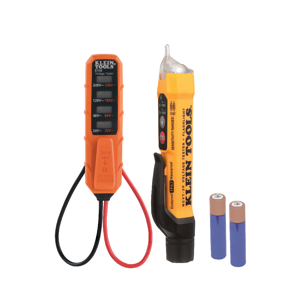 Klein Dual Range NCVT and AC/DC Voltage Tester Electrical Test Kit (NCVT3PKIT)