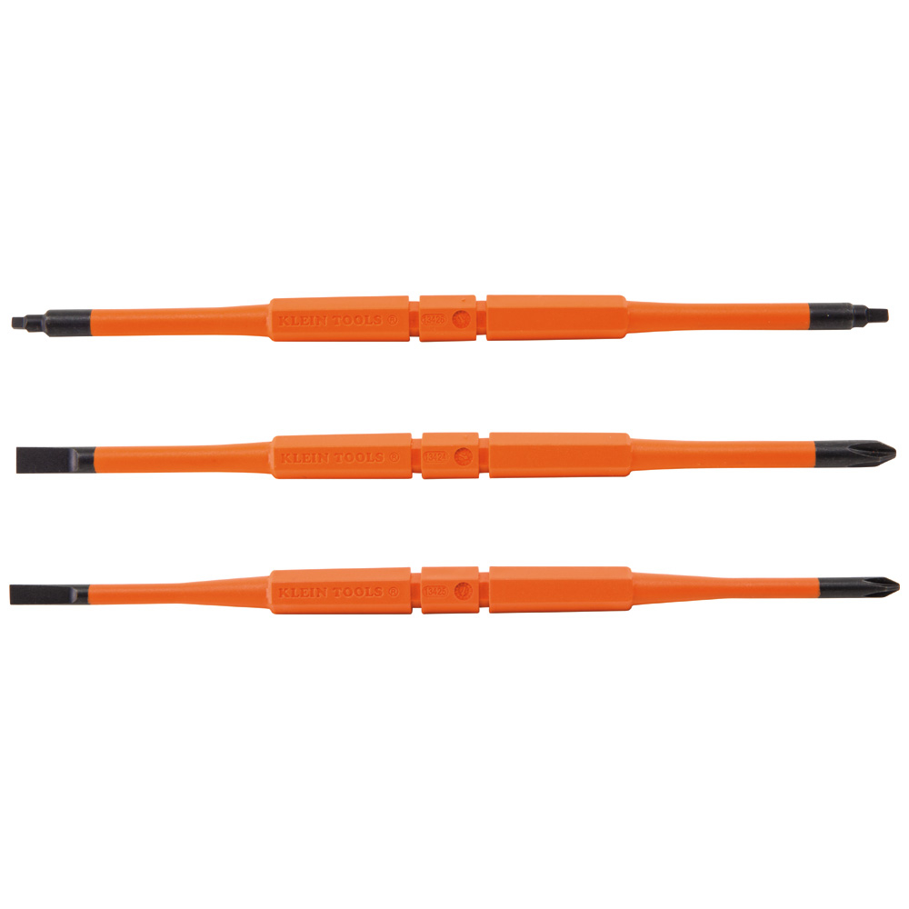 Klein Screwdriver Blades, Insulated Double-End, 3-Pack (13157)