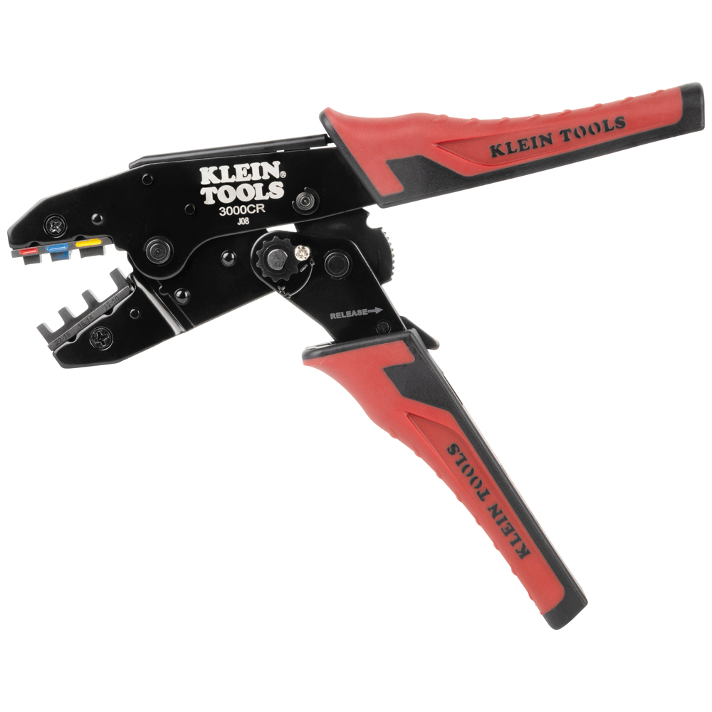 Klein Ratcheting Heat Shrink Terminal Crimper, 10 to 22 AWG Wire (3007CR)