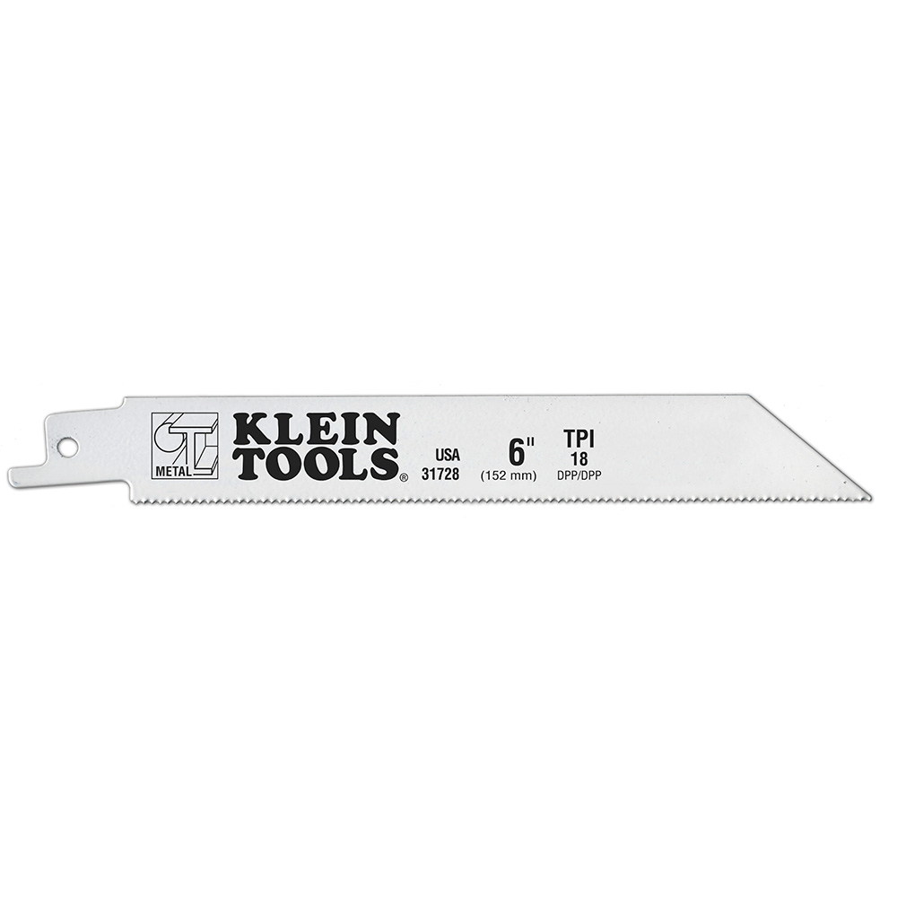 Klein Reciprocating Saw Blades, 18 TPI, 6-Inch, 5-Pack (31728)