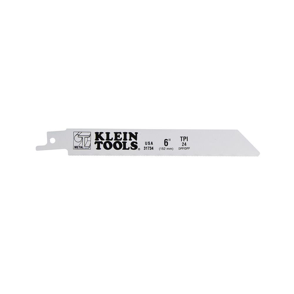 Klein Reciprocating Saw Blades, 24 TPI, 6-Inch, 5-Pack (31734)