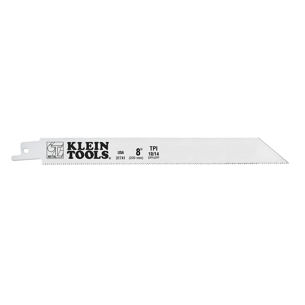 Klein Reciprocating Saw Blades, 10/14 TPI, 8-Inch, 5-Pack (31741)