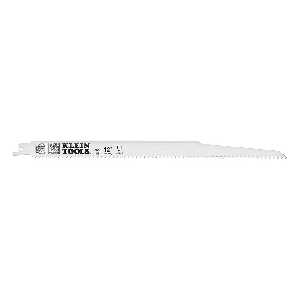 Klein Reciprocating Saw Blades, 6 TPI, 12-Inch, 5-Pack (31761)