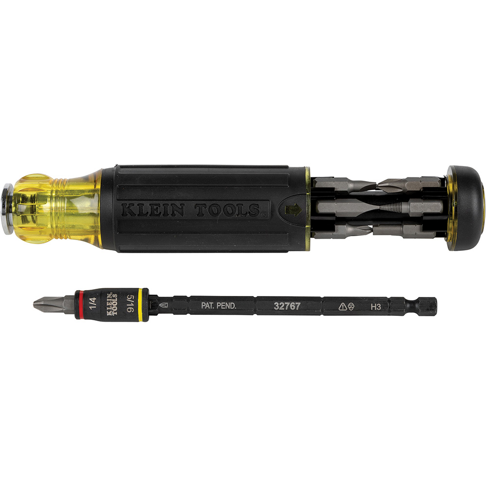 Klein 14-in-1 HVAC Adjustable-Length Impact Screwdriver with Flip Socket (32304)