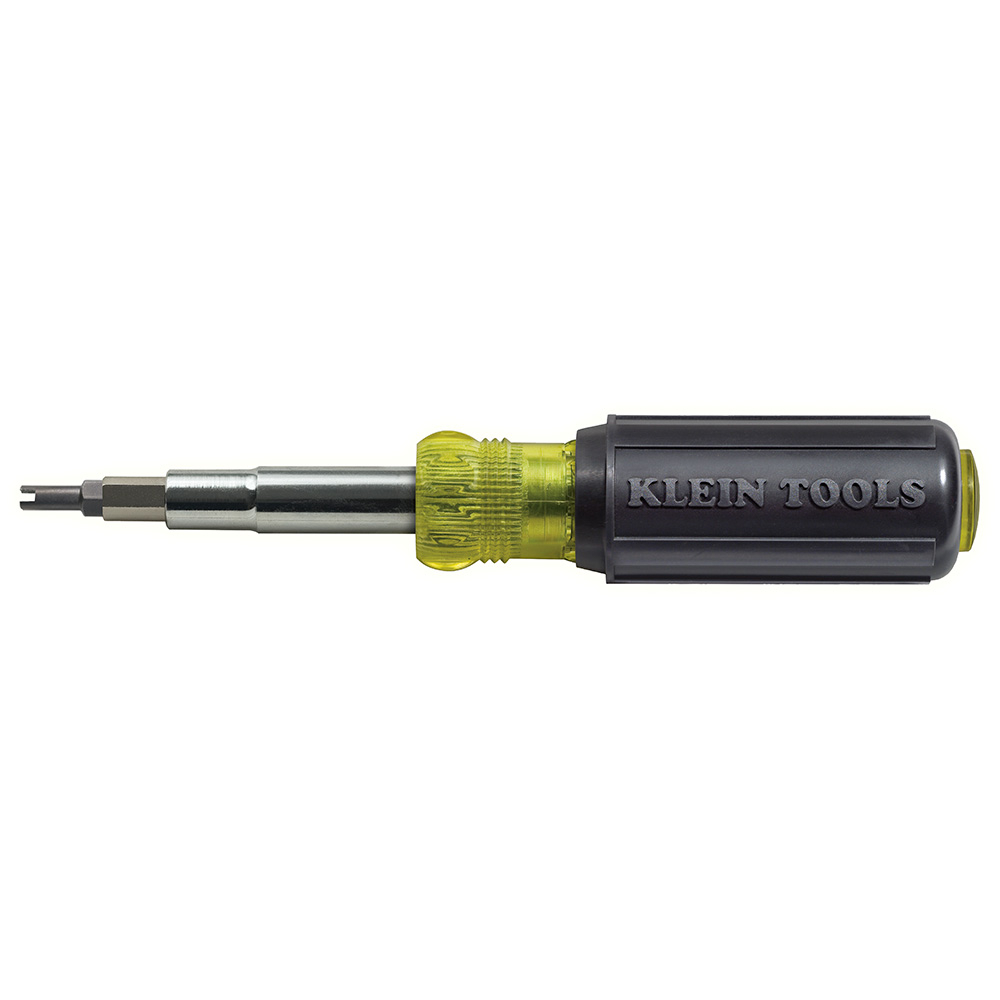 Klein Multi-Bit Screwdriver / Nut Driver, 11-in-1, Ph, Sl, Sq, Schrader Bits (32527)