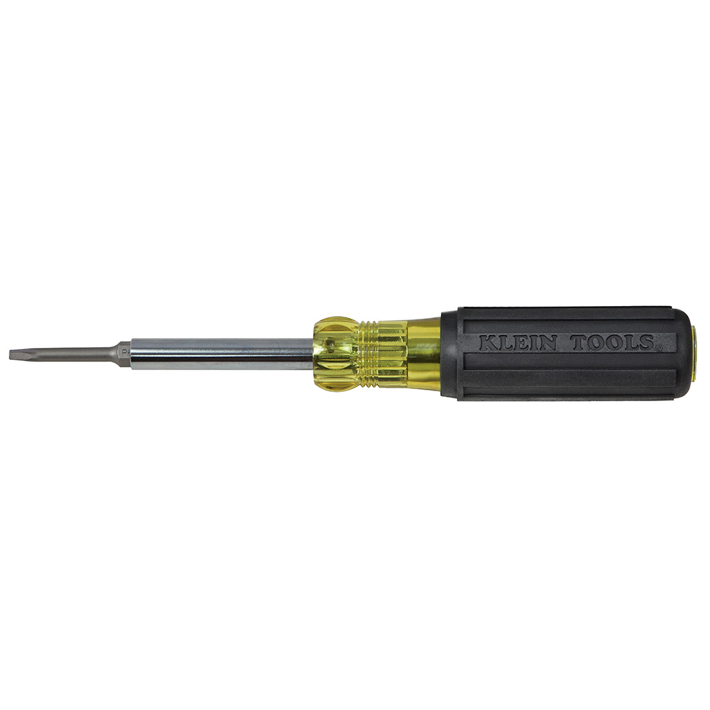 Klein Multi-Bit Screwdriver / Nut Driver, 6-in-1, Extended Reach, Ph, Sl, Sq (32560)