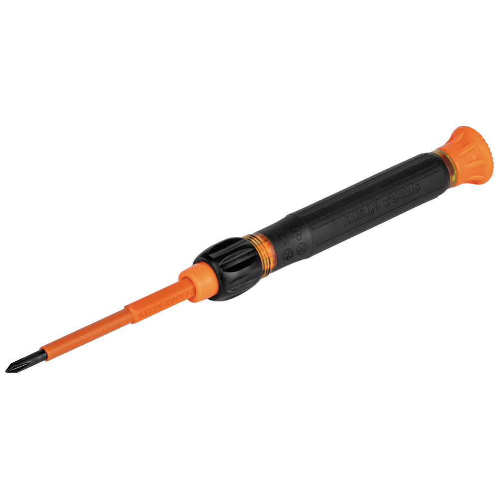 Klein 2-in-1 Insulated Electronics Screwdriver, Phillips, Slotted Bits (32581INS)