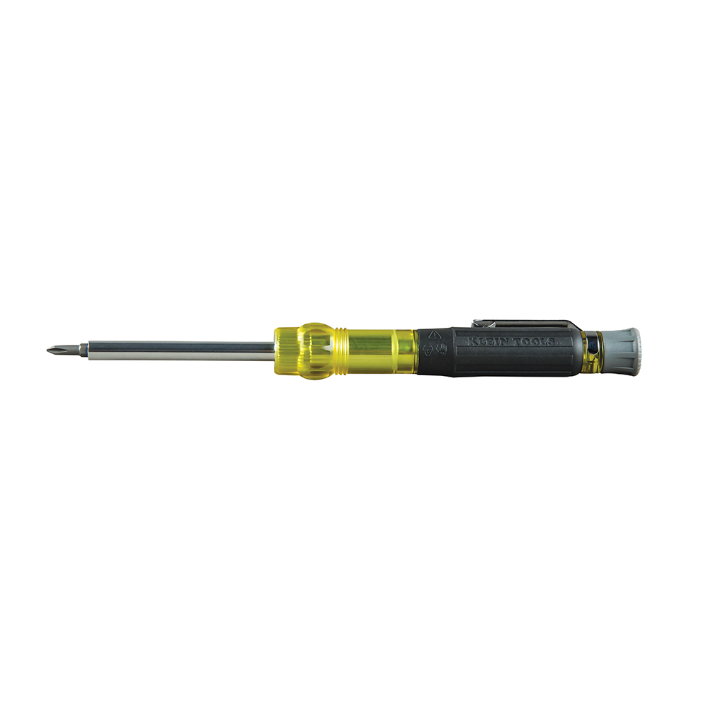 Klein HVAC Pocket Screwdriver, 3-in-1, Phillips, Slotted, Schrader Bits (32613)