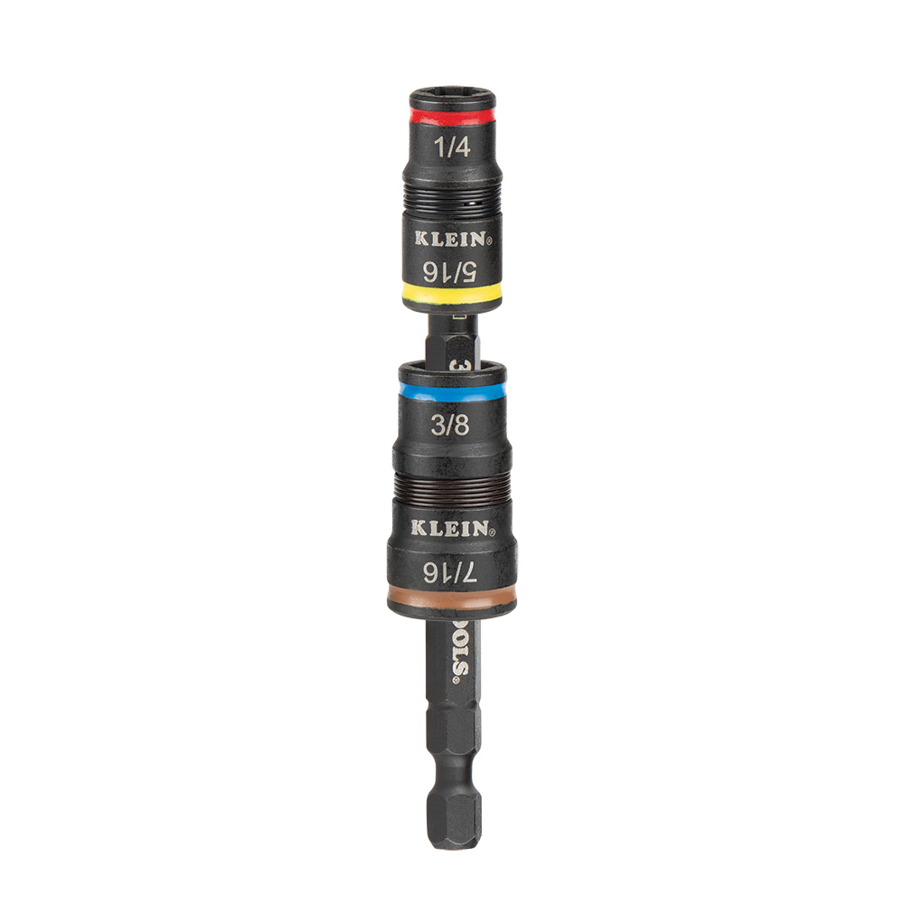 Klein 1/4-Inch Hex Drive 5-in-1 Impact Rated Flip Socket Set (32932)