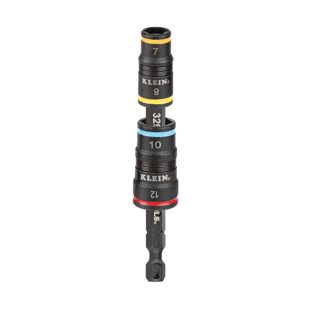 Klein 1/4-Inch Hex Drive 4-in-1 Impact Rated Flip Socket Set, Metric (32932M)