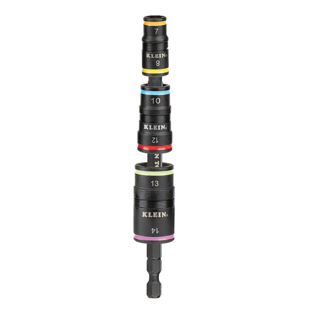 Klein 6-in-1 Impact Rated Flip Socket Set, Metric (32933M)