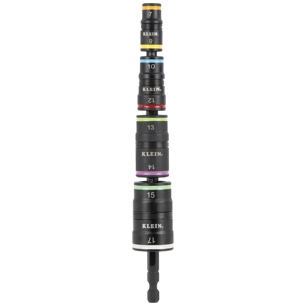 Klein 1/4-Inch Hex Drive 8-in-1 Metric Impact-Rated Flip Socket Set (32934M)