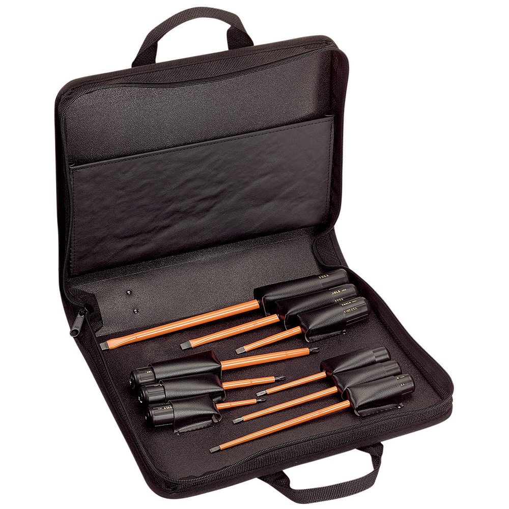 Klein Screwdriver Set, 1000V Insulated Slotted and Phillips, 9-Piece (33528)