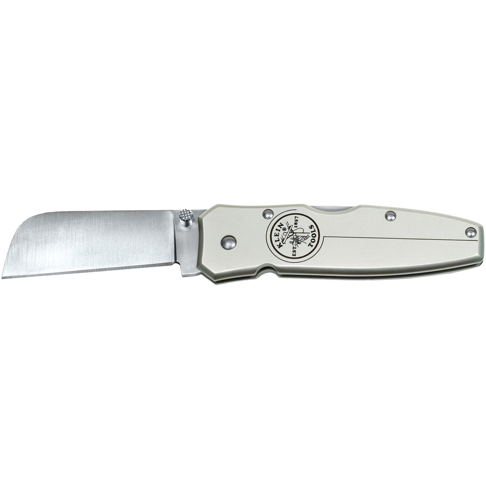 Klein Lightweight Lockback Knife 2-1/2-Inch Coping Blade, Silver Handle (44007)
