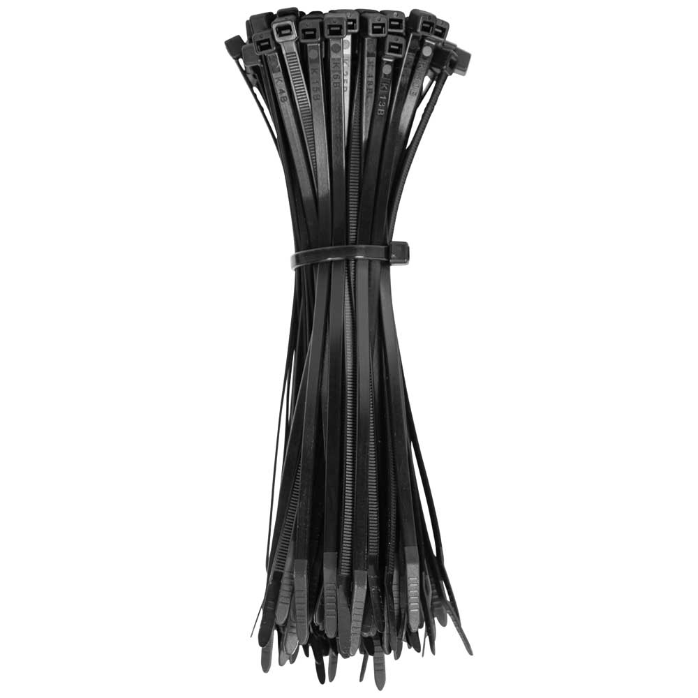 Klein Cable Ties, Zip Ties, 50-Pound Tensile Strength, 7.75-Inch, 100/Pack, Black (450-200)