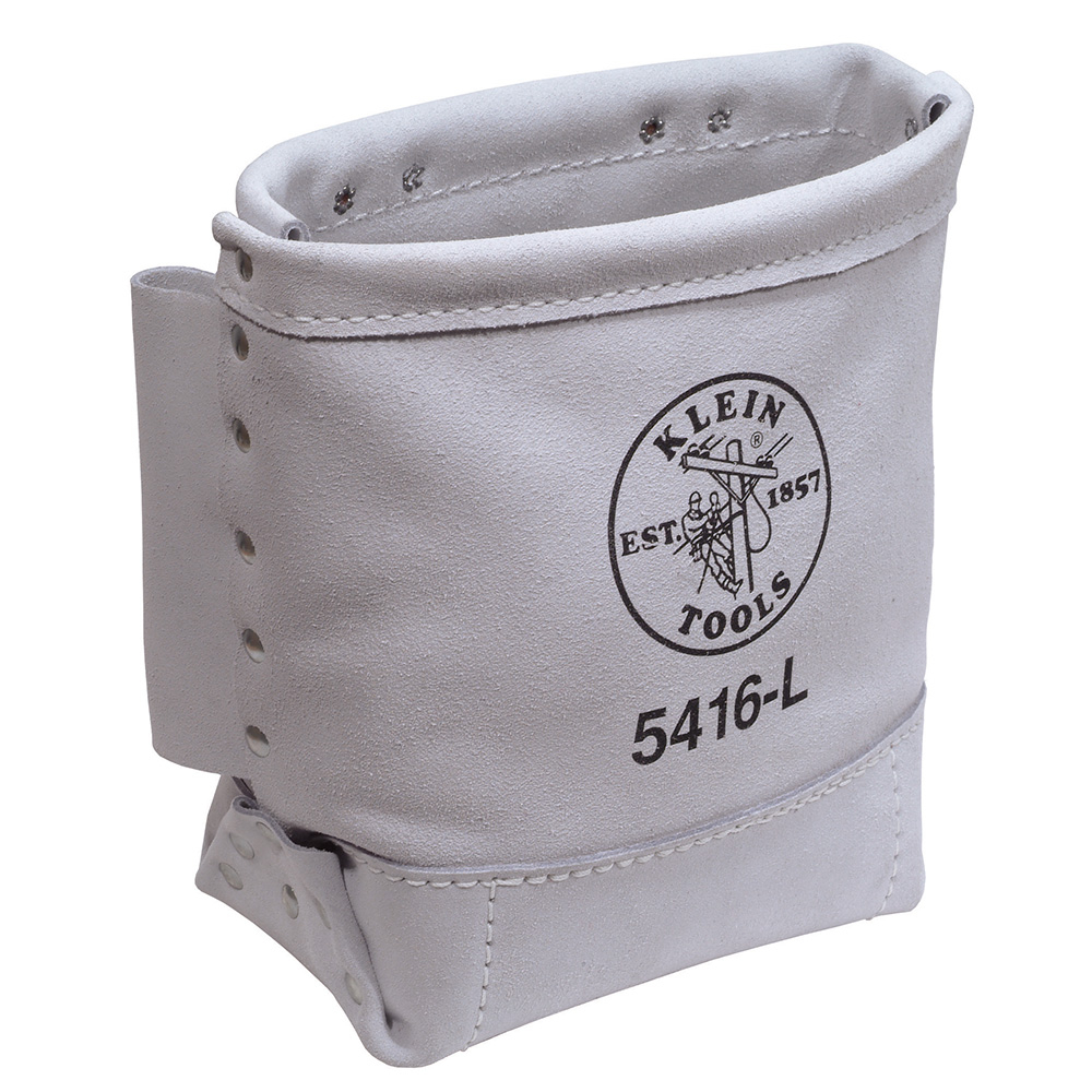 Klein Tool Bag, Bull-Pin and Bolt Bag, Tunnel Loop, Leather, 5 x 10 x 9-Inch (5416L)