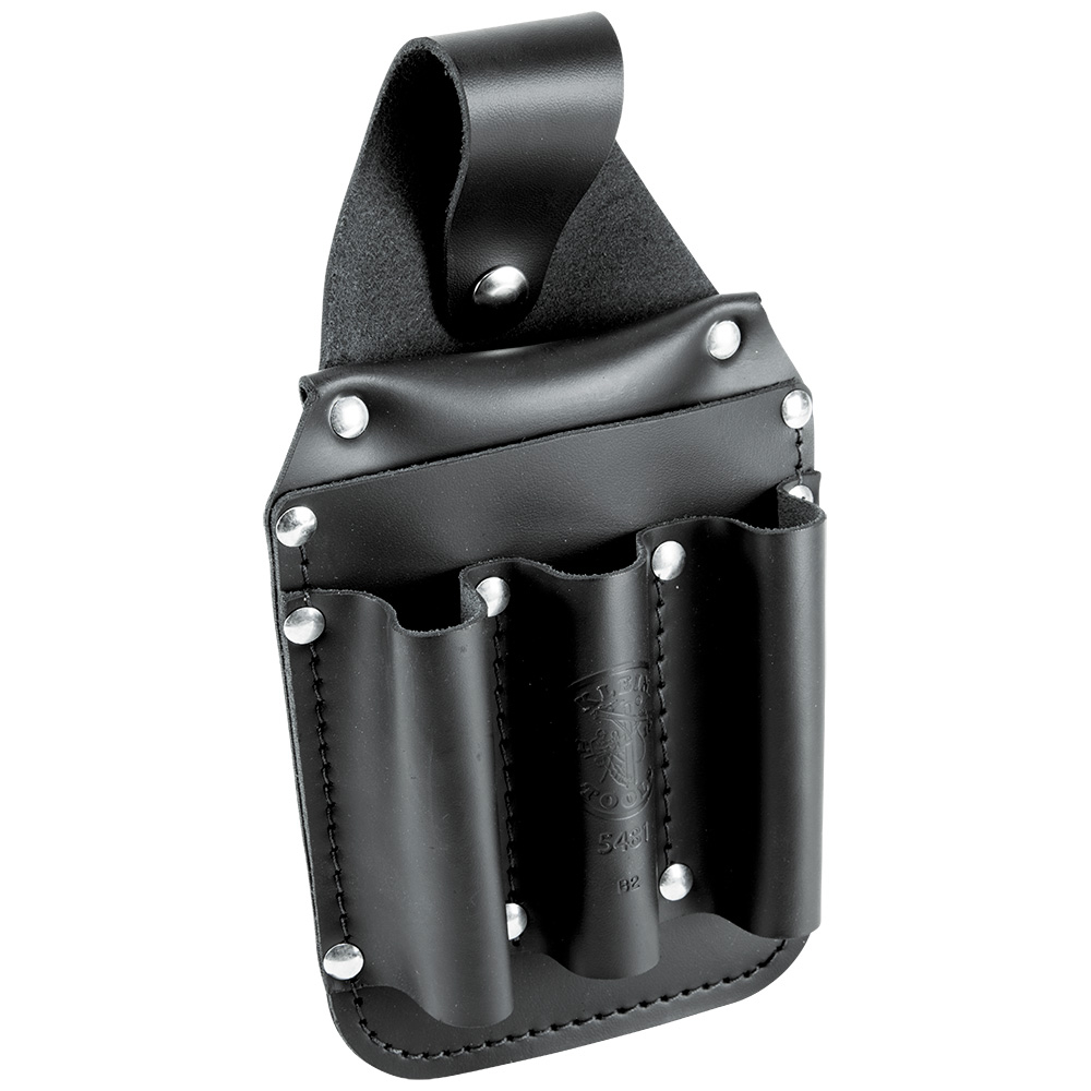 Klein Tool Pouch, Leather Pocket Tool Organizer, 6-Pockets, 5.75x2.5x10-Inch (5481)