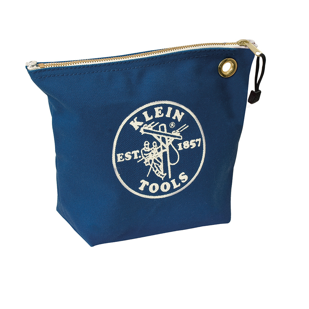Klein Zipper Bag, Canvas Consumables Tool Pouch, Blue (5539BLU)