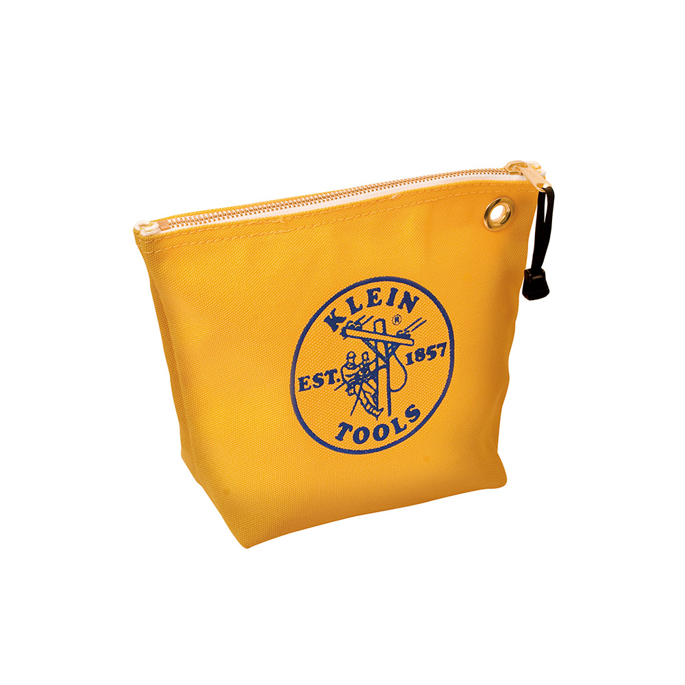 Klein Zipper Bag, Canvas Tool Pouch, 10-Inch, Yellow (5539YEL)