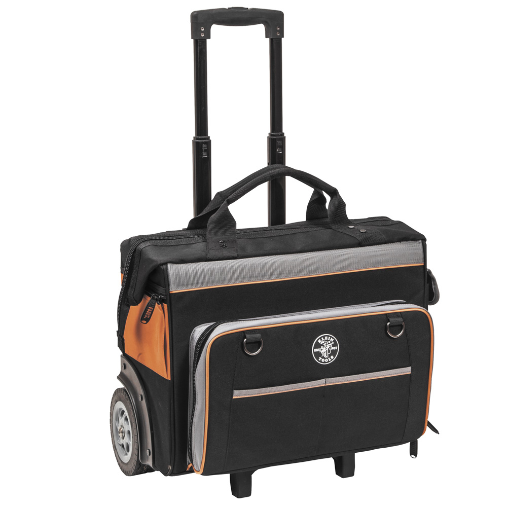 Klein Tool Bag, Tradesman Pro™ Rolling Tool Bag, 24 Pockets, 19-Inch (55452RTB)